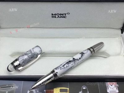 2018 New Mont Blanc Starwalker White Marble Fineliner Pen AAA Grade